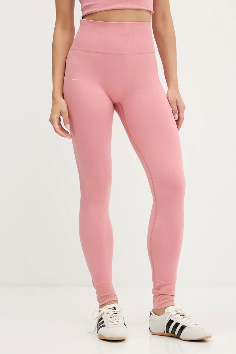 Pangaia leggings Plant-Stretch Compressive Leggings culoarea roz, uni, 10002427