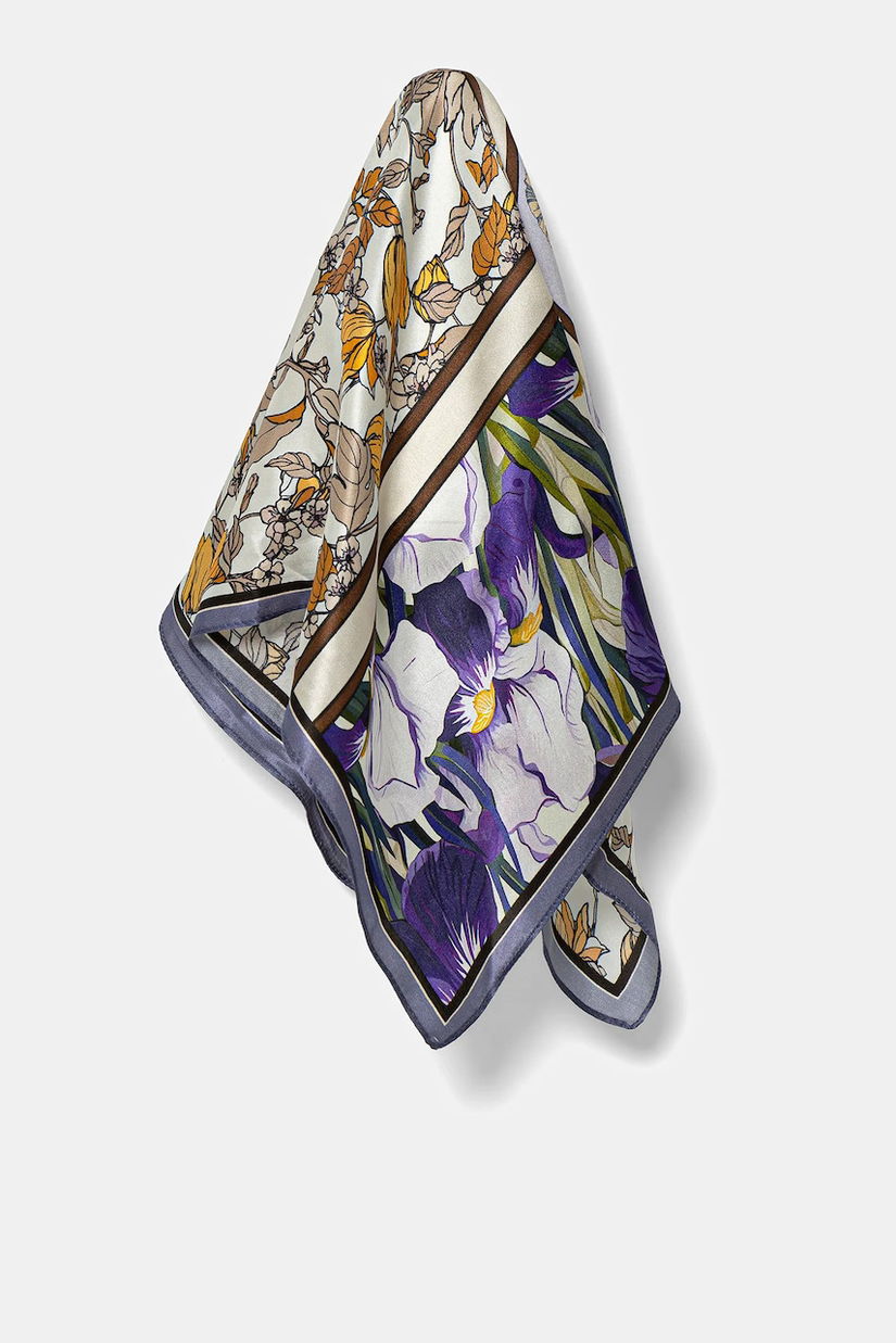 Answear Lab esarfa de matase culoarea violet, modelator