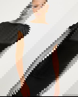 BOSS bluză culoarea negru, uni, 50541815