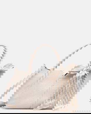 Answear Lab poseta de piele culoarea bej