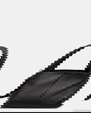 Answear Lab poseta de piele culoarea negru