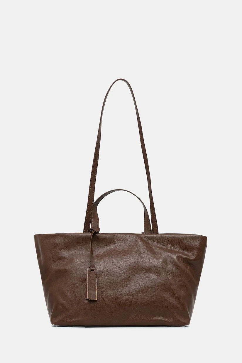 Answear Lab poseta de piele culoarea maro
