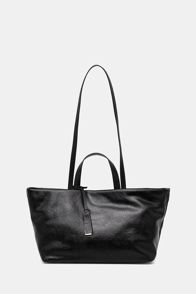 Answear Lab poseta de piele culoarea negru