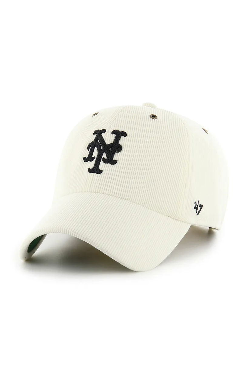 47 brand șapcă de baseball MLB New York Mets culoarea gri, cu aplicație B-TCDCU16IWS-SS