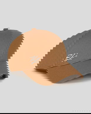 Karl Lagerfeld șapcă din bumbac K/AUTOGRAPH culoarea maro, A3W33015