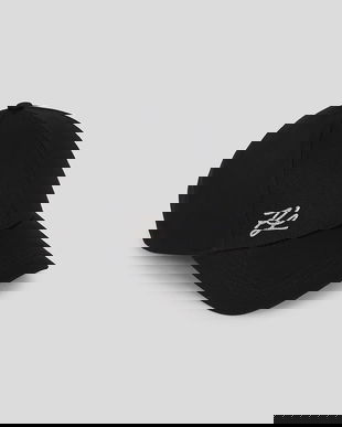 Karl Lagerfeld șapcă din bumbac K/AUTOGRAPH culoarea negru, A3W33015