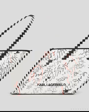Karl Lagerfeld geantă K/KARL culoarea alb, A3W30333