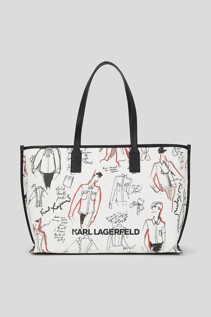 Karl Lagerfeld geantă culoarea alb, A3W30333