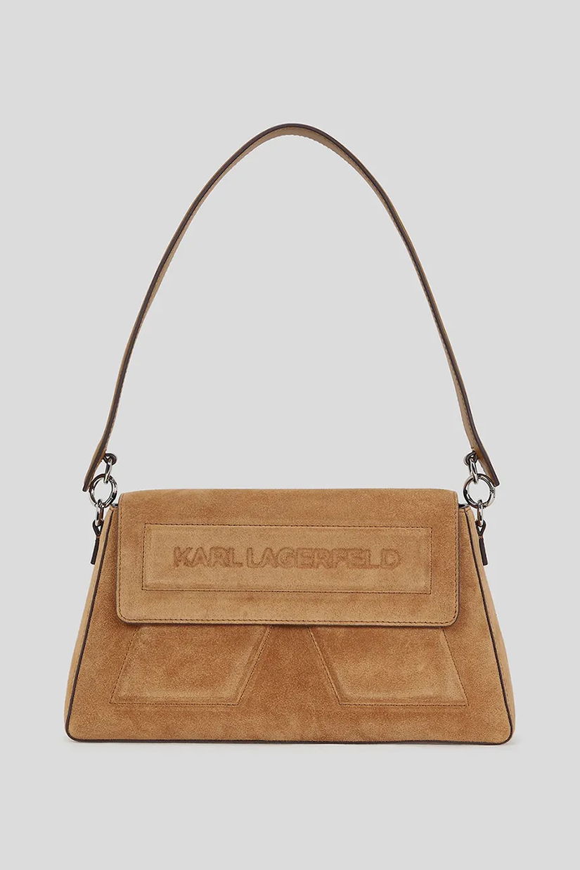 Karl Lagerfeld geantă de piele culoarea maro, A3W30064