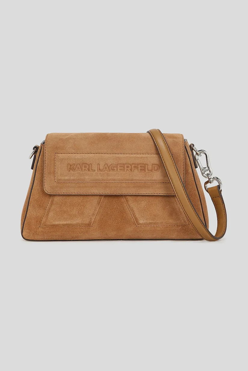 Karl Lagerfeld geantă de piele culoarea maro, A3W30065