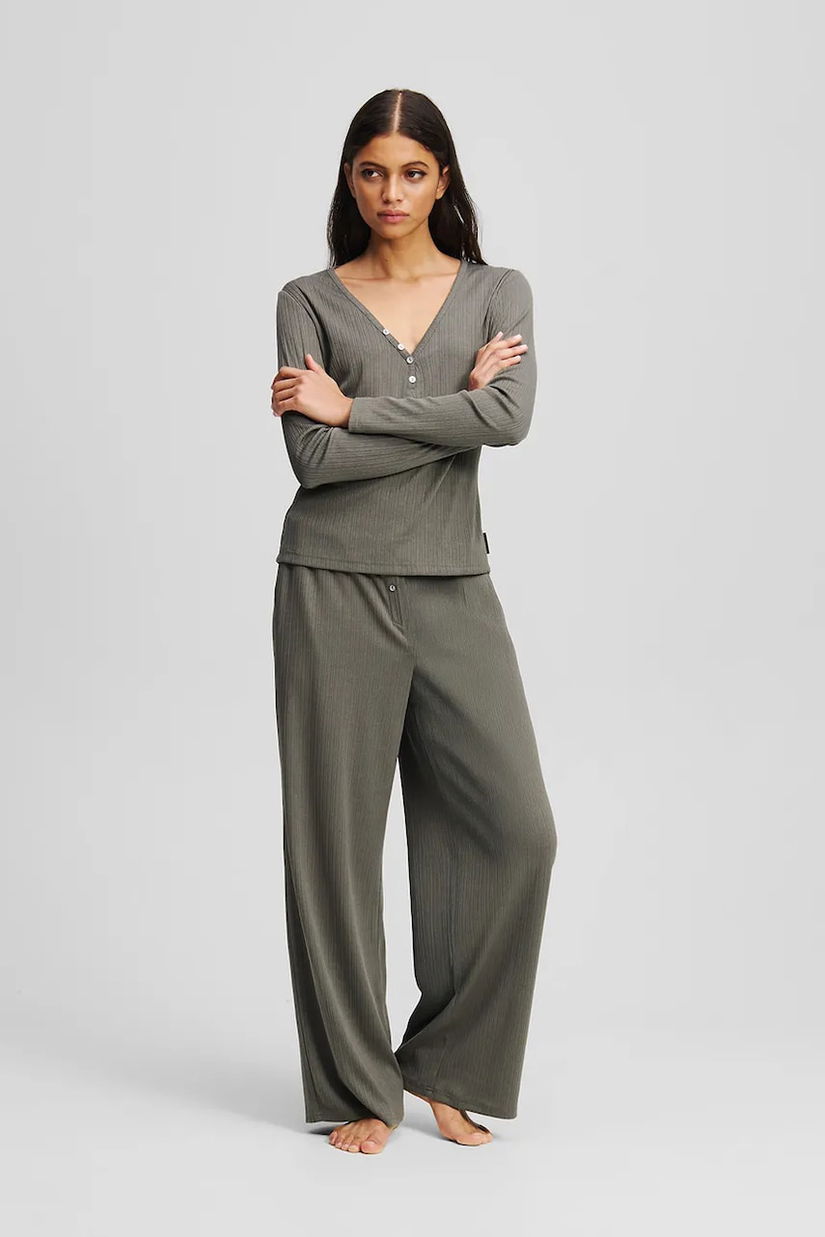 Karl Lagerfeld pijama culoarea maro, A3W45005