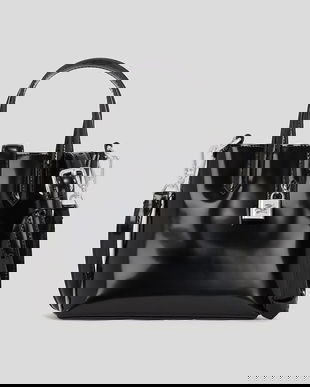 Karl Lagerfeld geantă de piele K/AUTOGRAPH culoarea negru, A3W30288