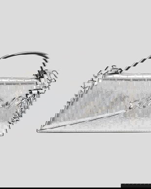 Karl Lagerfeld geantă de piele K/SIGNATURE culoarea argintiu, A3W30050