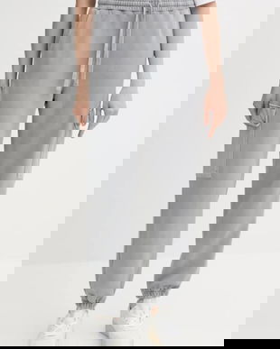 United Colors of Benetton pantaloni de trening din bumbac culoarea gri, uni, 39BLDF01B