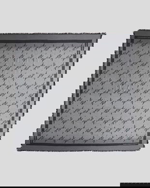 Karl Lagerfeld eșarfă K/MONOGRAM culoarea negru, A3W33048