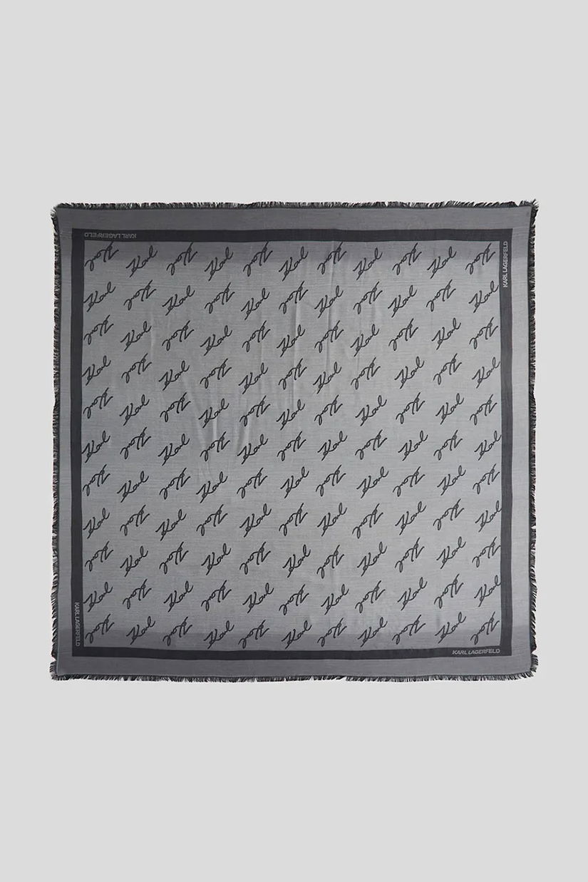 Karl Lagerfeld eșarfă culoarea negru, A3W33048