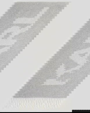 Karl Lagerfeld fular K/ESSENTIAL culoarea gri, A3W33047