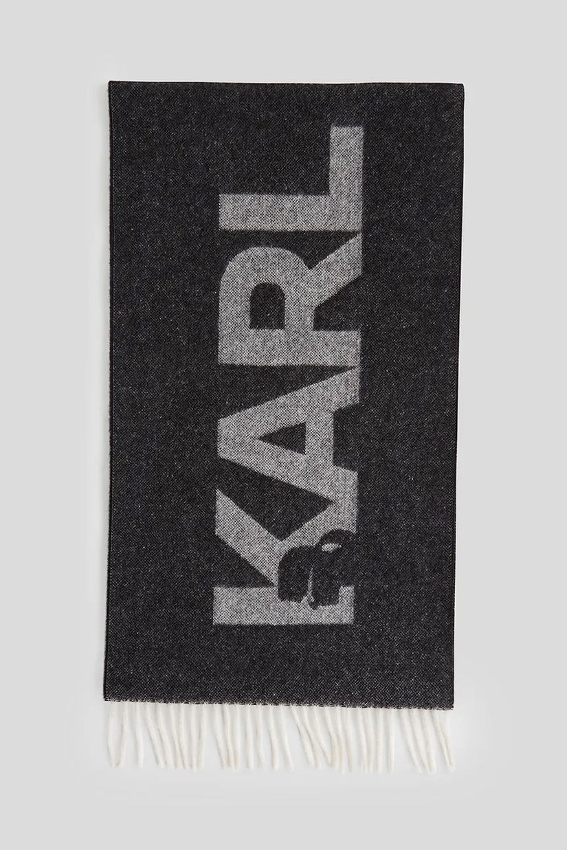 Karl Lagerfeld fular culoarea negru, A3W33047