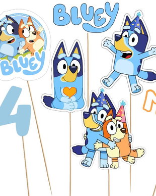 Set toppere tort Bluey