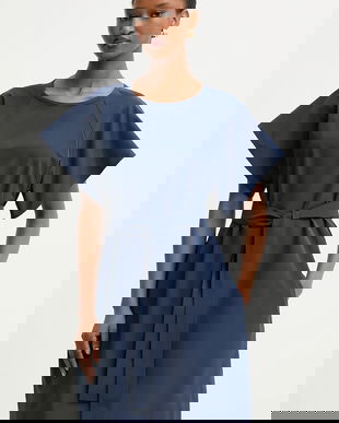 Weekend Max Mara rochie DENIS culoarea bleumarin, mini, drept, 2525226041600