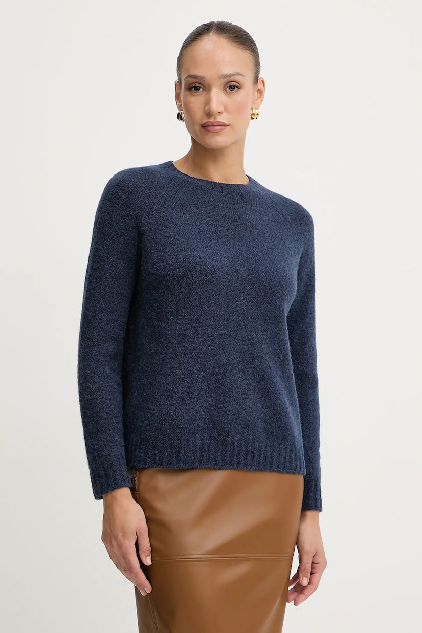 Weekend Max Mara pulover din amestec de lână GHIACCI culoarea bleumarin, 2525366151600