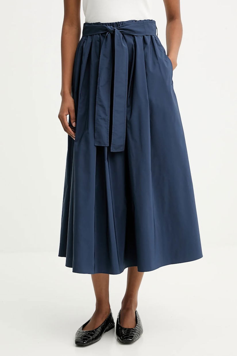 Weekend Max Mara fustă ZARDA culoarea bleumarin, midi, evazați, 2525106031600