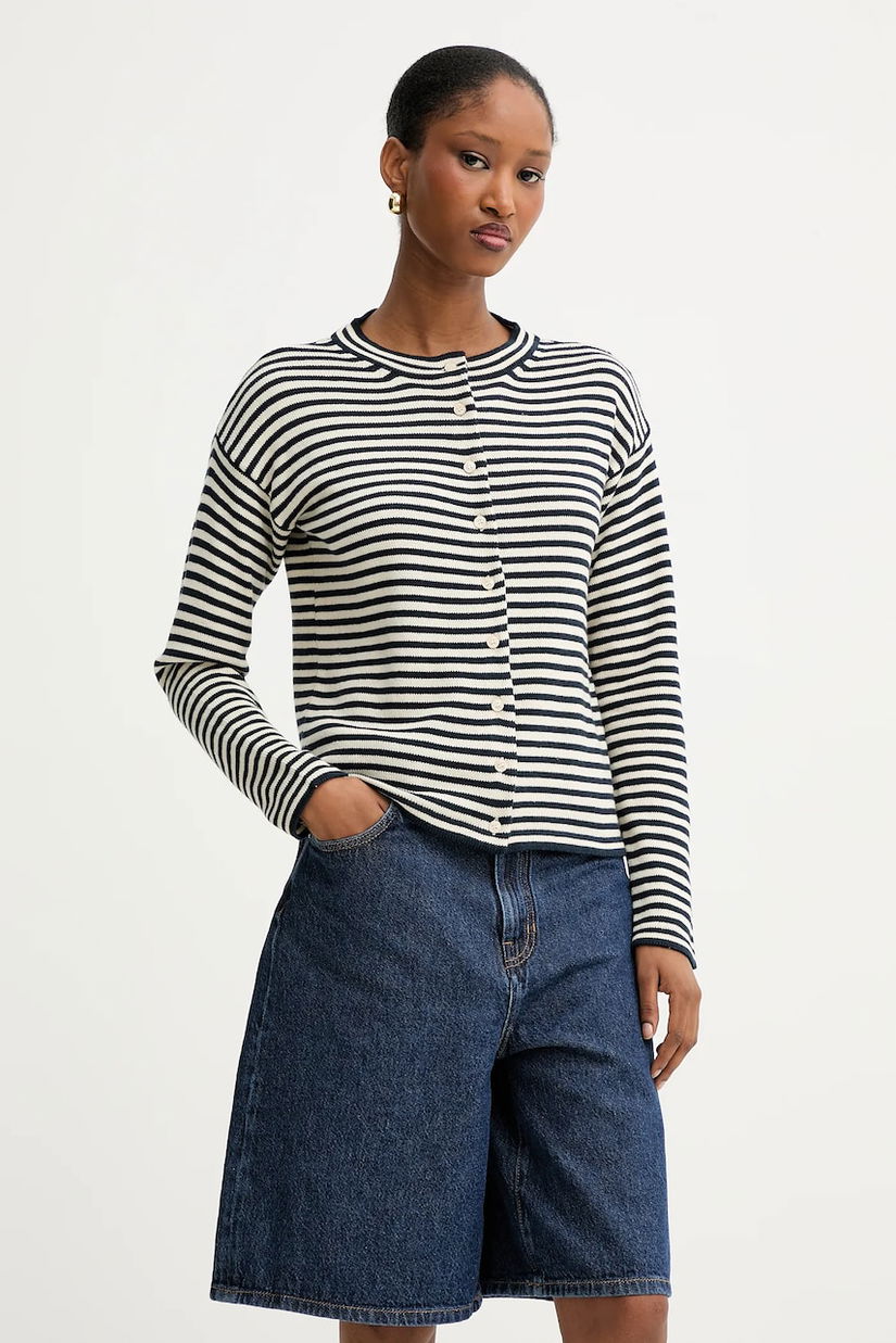 Weekend Max Mara cardigan din bumbac ERITEA culoarea bleumarin, light, 2525346031600