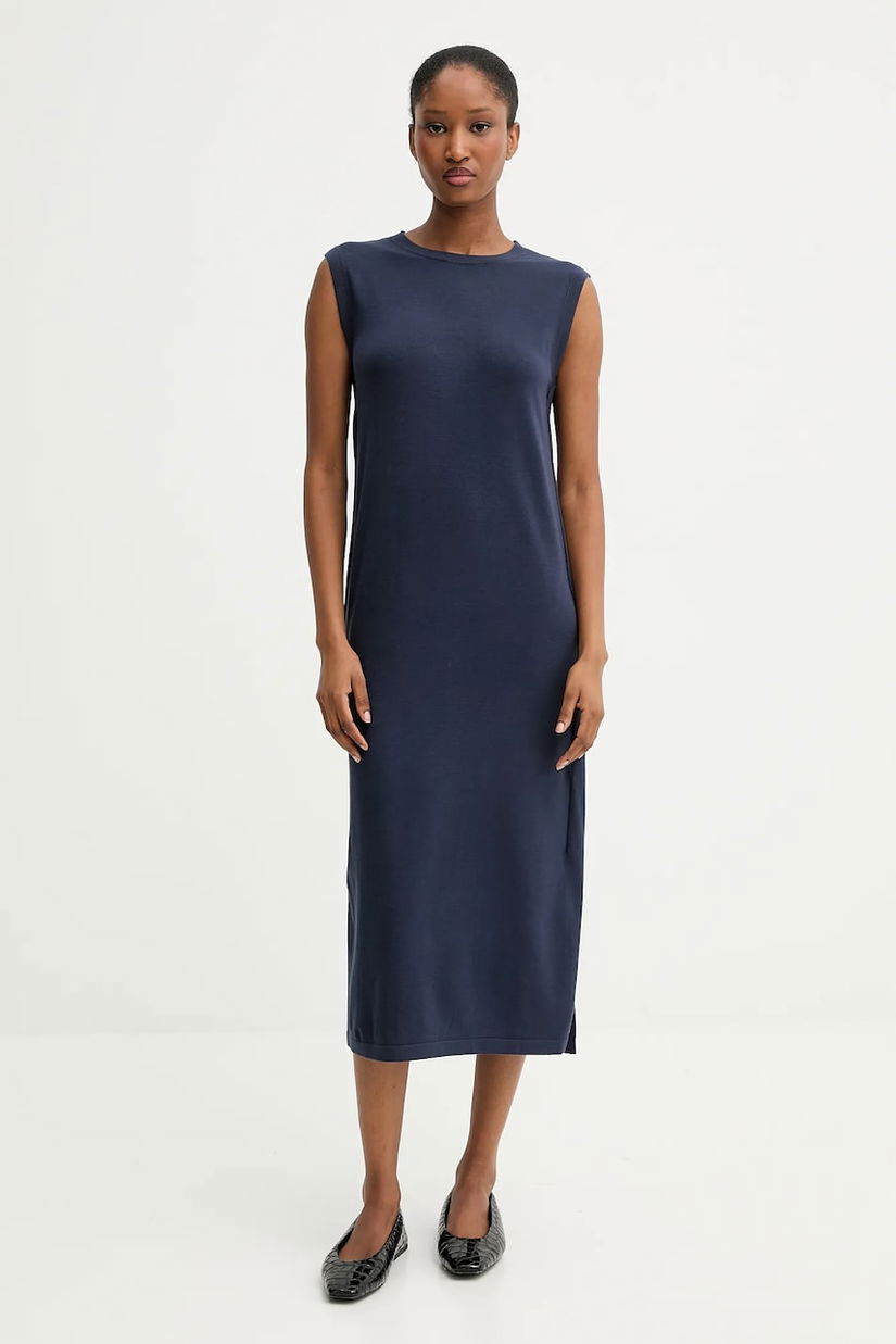MM rochie AULLA culoarea bleumarin, midi, drept, 2526326017600