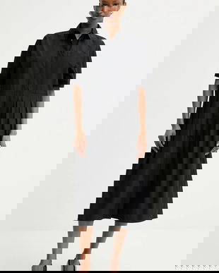 MM rochie CADMIO culoarea negru, midi, evazați, 2526226027600