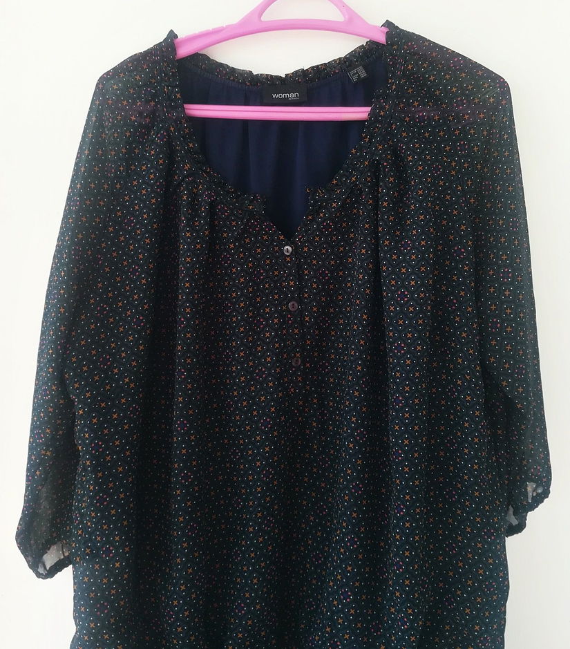 rochie voal cu floricele , talie joasa ,Woman by Tchibo , 50