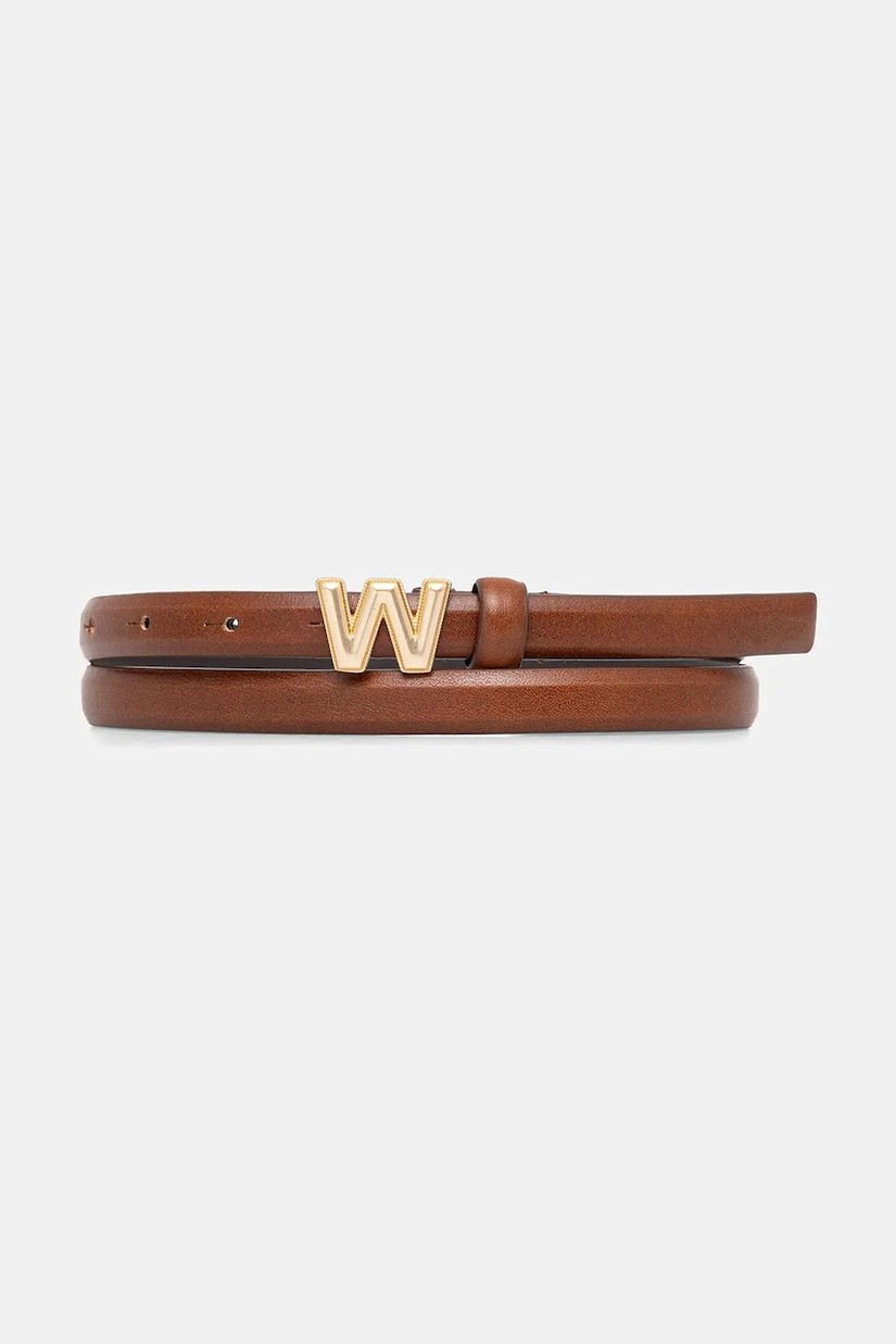 Weekend Max Mara curea de piele PALUDE culoarea maro, 2525506014600