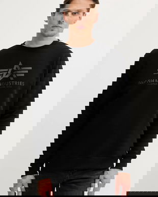 Alpha Industries bluză culoarea negru, cu imprimeu, 146311.515