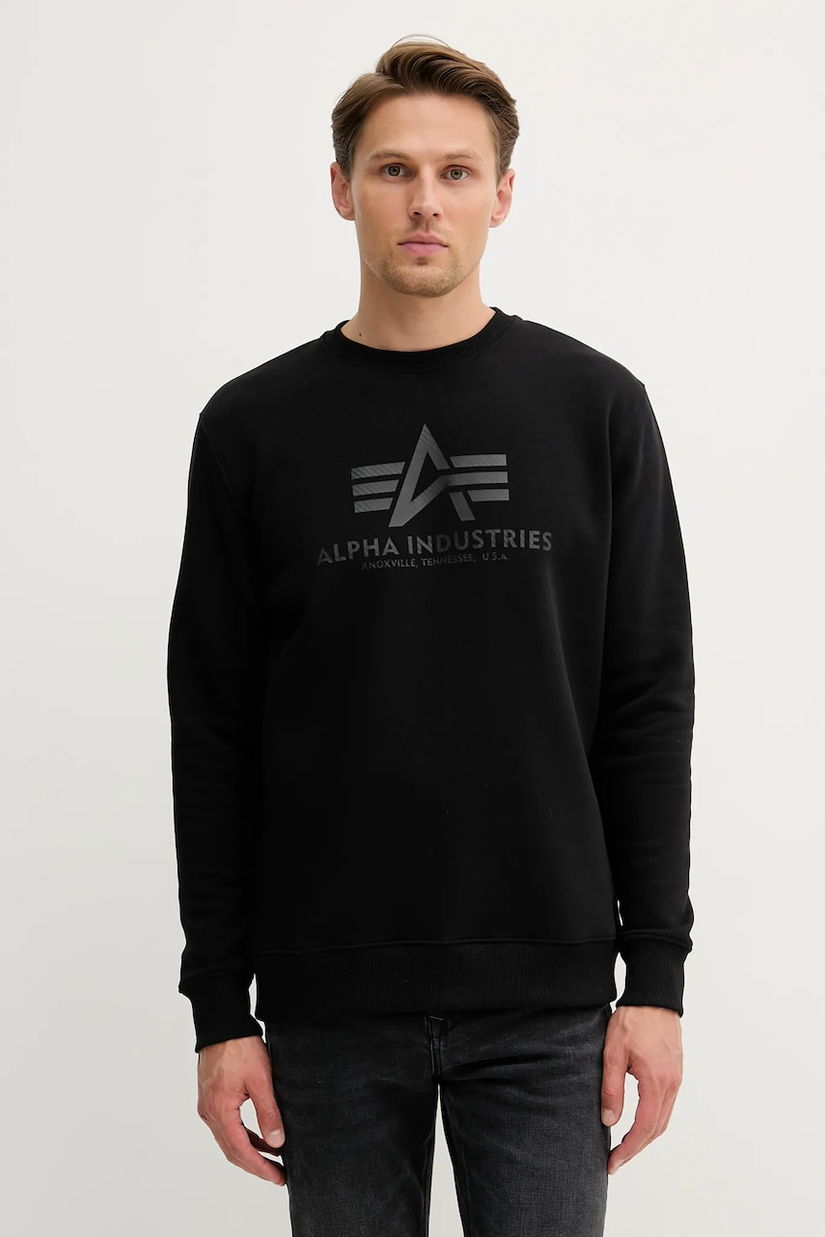 Alpha Industries bluză culoarea negru, cu imprimeu, 146311.515