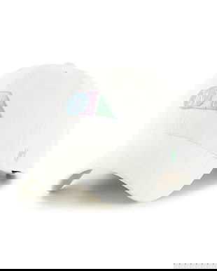 47 brand șapcă de baseball din bumbac MLB LA Dodgers culoarea alb, cu imprimeu, B-PRPCU12GWS-WH