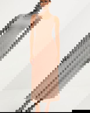 Weekend Max Mara rochie MARKUS culoarea bej, midi, evazați, 2525326011600