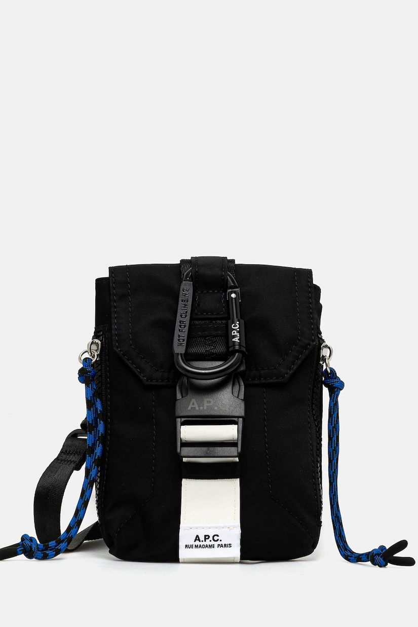 A.P.C. borseta crossbody pouch trek culoarea negru, PAAGR.H61733
