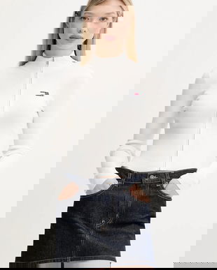 Tommy Jeans cardigan culoarea alb, light, DW0DW20967