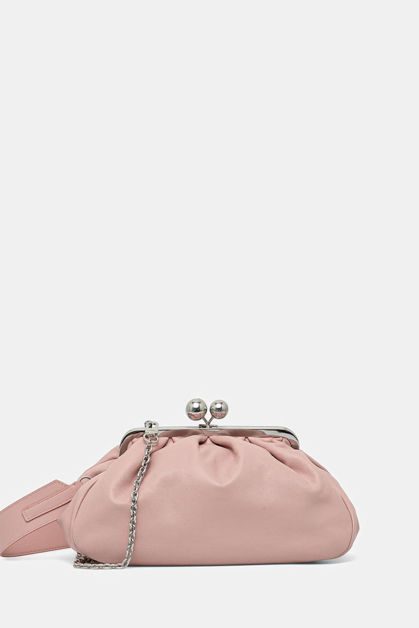 Weekend Max Mara poșetă piele CUBICO culoarea roz, 2525516194600