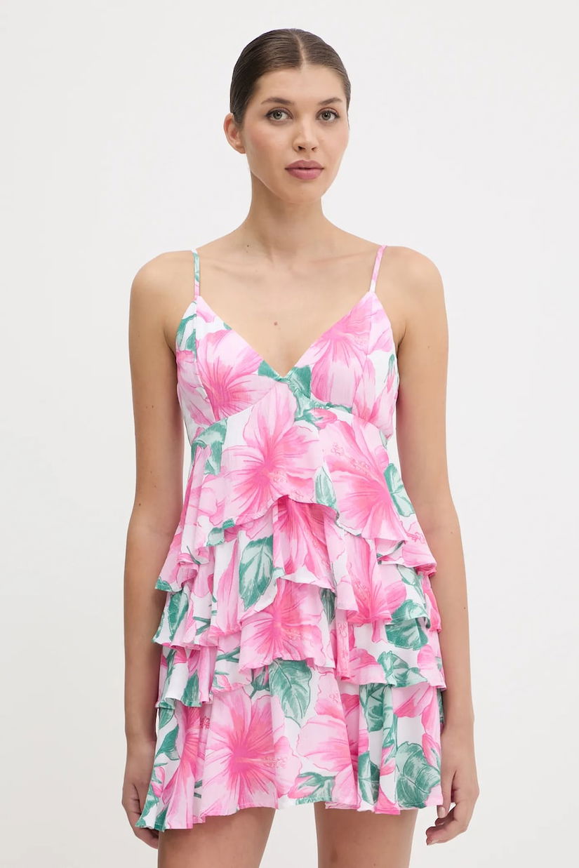 Hollister Co. rochie culoarea roz, mini, evazați, KI359-5239