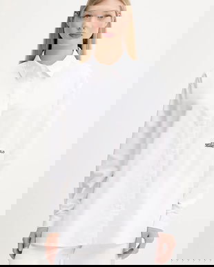 Karl Lagerfeld Jeans cămașă din bumbac culoarea alb, cu guler clasic, relaxed, A3W11010