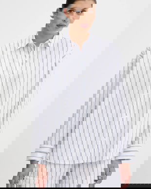 Abercrombie & Fitch cămașă din bumbac culoarea alb, cu guler clasic, relaxed, KI140-5150