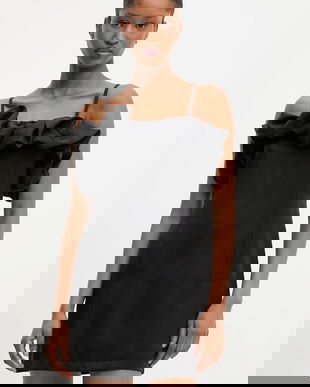 Answear Lab rochie culoarea negru, mini, mulata