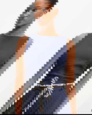 Answear Lab bluza din in culoarea albastru marin, neted