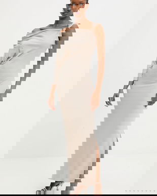 Answear Lab rochie culoarea bej, maxi, mulata