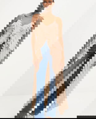 Answear Lab top culoarea bej, neted