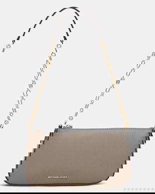 MICHAEL Michael Kors poșetă de piele culoarea maro, 32H3G8EW6L