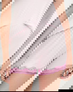 United Colors of Benetton pantaloni scurți de pijama culoarea violet, 3Z123900V