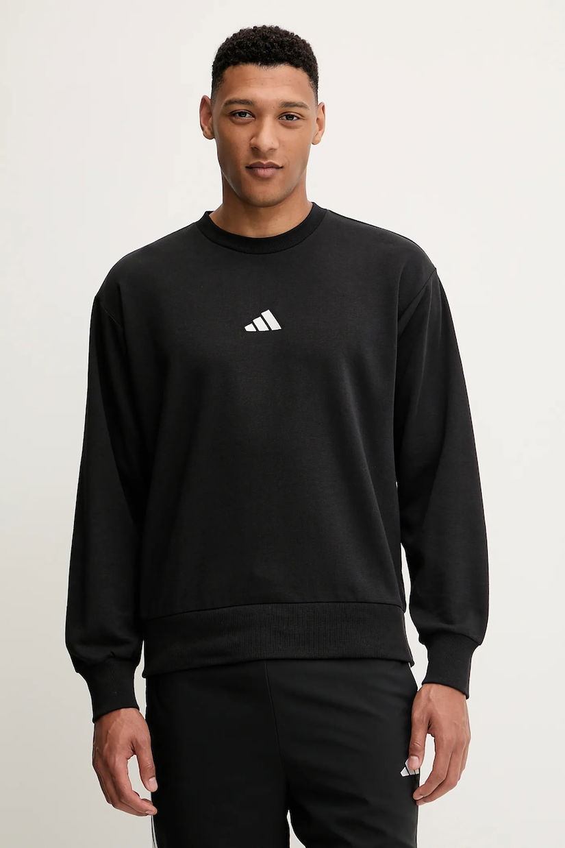 adidas bluză Feelcozy culoarea negru, uni, JE3837