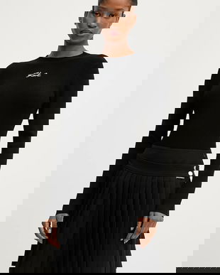 Karl Lagerfeld vestă culoarea negru, light, A3W18025