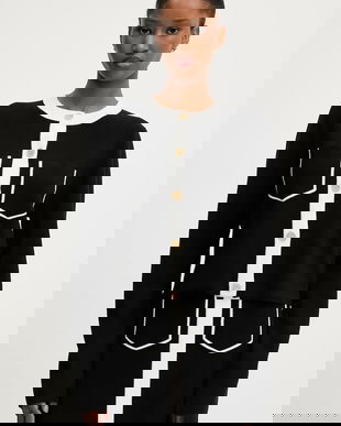 Karl Lagerfeld cardigan culoarea negru, A3W18029